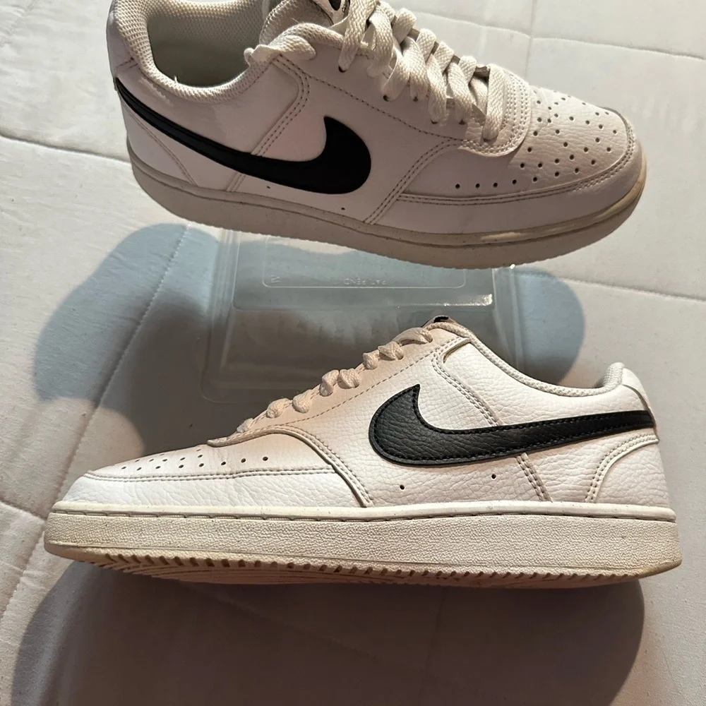 Nike Cream and Black Low-Top Sneakers